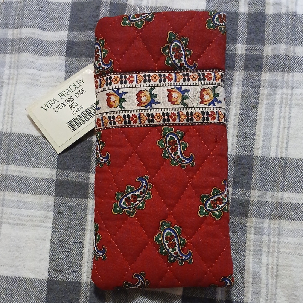 NWT Vera Bradley Eyeglass Case Red Paisley